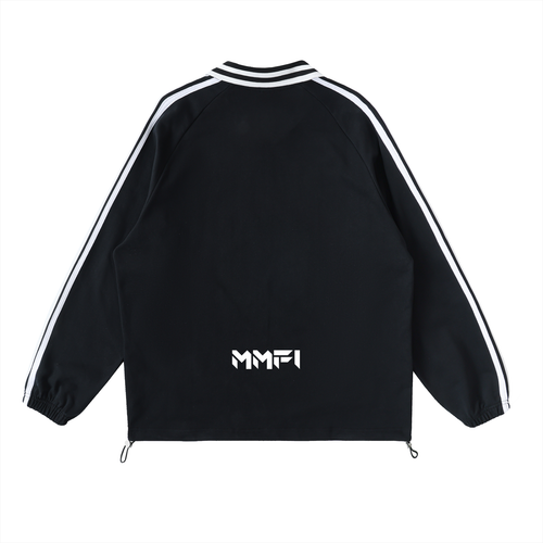 MMFI Elevated Striped Lapel Collar Sweatshirt